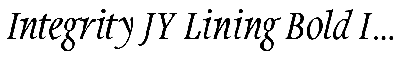 Integrity JY Lining Bold Italic